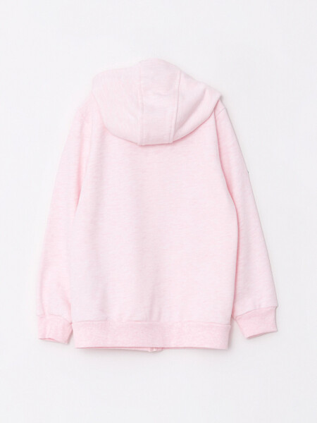 Hooded Basic Long Sleeve Girls Zip-Up Sweatshirt - 8