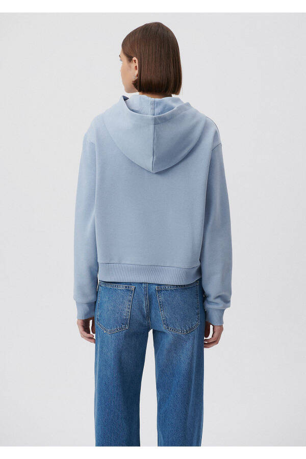 Hooded Blue Basic Sweatshirt 1611771-85385 - 18