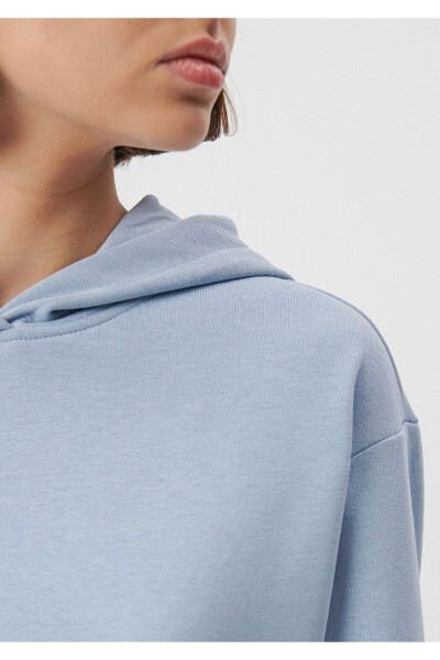 Hooded Blue Basic Sweatshirt 1611771-85385 - 19