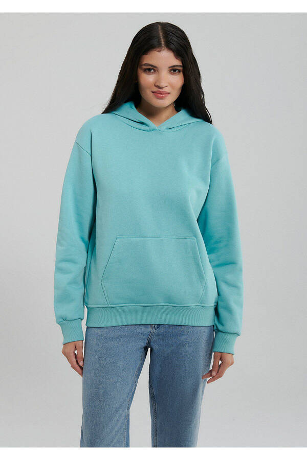 Hooded Blue Basic Sweatshirt 167299-71463 - 18