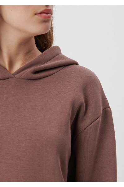 Hooded Brown Basic Sweatshirt 167299-70383 - 14