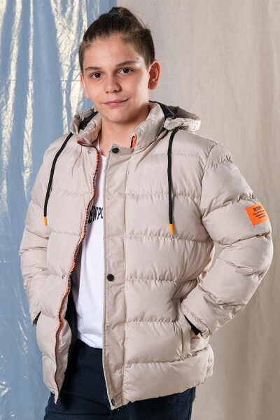 Hooded Fleece-lined Boys' Puffer Jacket - 2