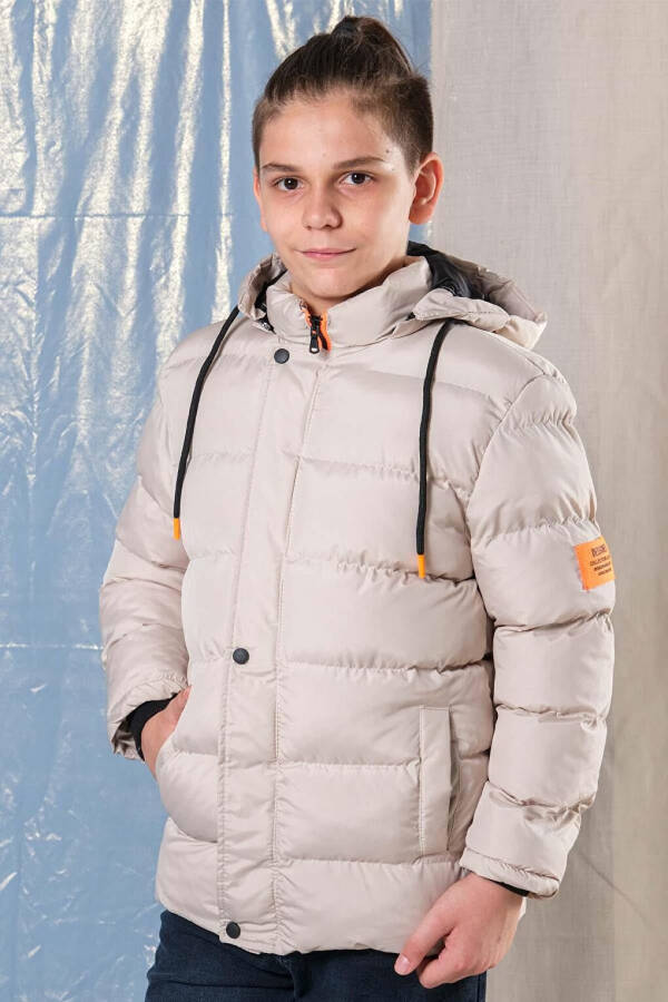 Hooded Fleece-lined Boys' Puffer Jacket - 4