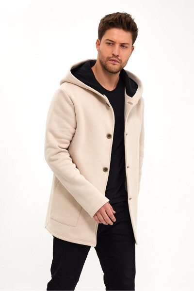 Hooded Fleece Oversized Cardigan (E23-607 03) - 1