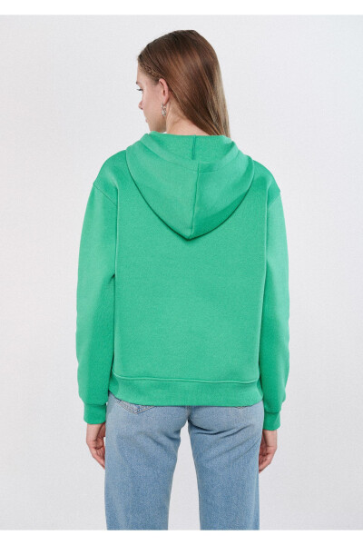 Hooded Green Basic Sweatshirt 167299-71794 - 3