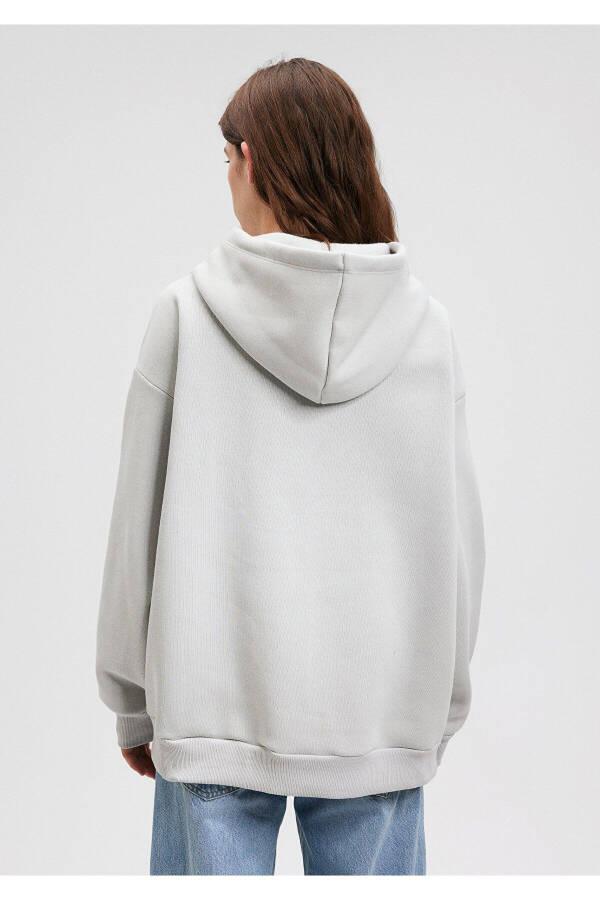 Hooded Grey Sweatshirt with Logo Print 1600361-34322 - 22