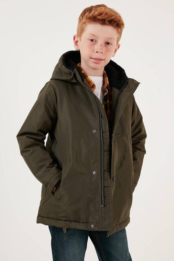 Hooded Jacket with Zippered Pockets 6492325 - 1