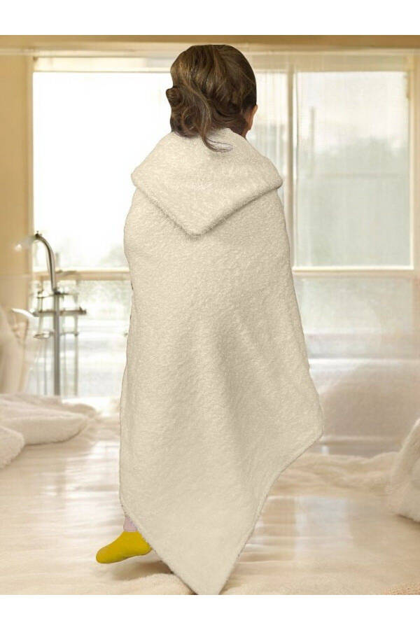 Hooded Muslin Towel Baby Kid Towel Swaddle Bath Towel Cotton Beach Towel Double Sided Use - 2