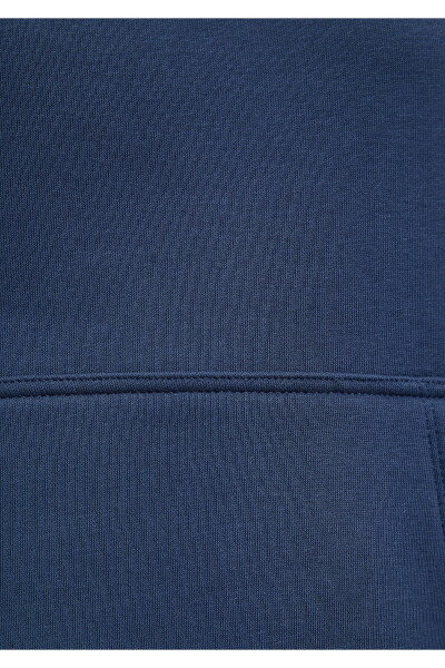 Hooded Navy Blue Basic Sweatshirt 167299-70488 - 25