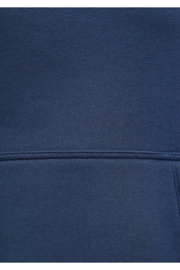 Hooded Navy Blue Basic Sweatshirt 167299-70488 - 13