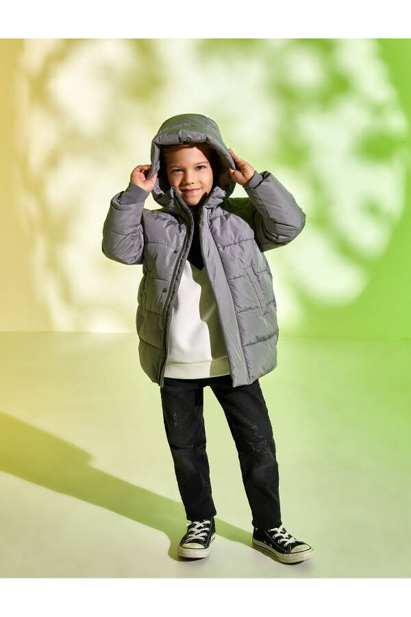 Hooded puffer jacket - 2