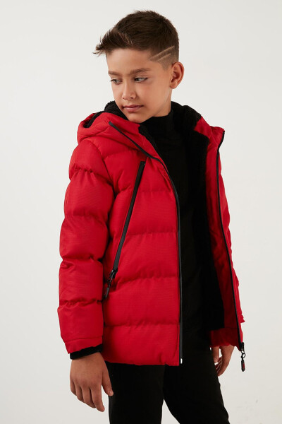 Hooded Puffer Jacket with Fleece Lined Zippered Pockets 5760040 - 10