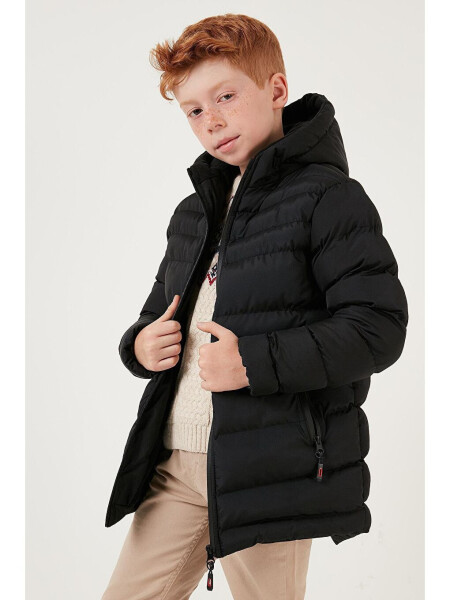 Hooded Puffer Jacket with Zipper Pockets 6492324 - 4