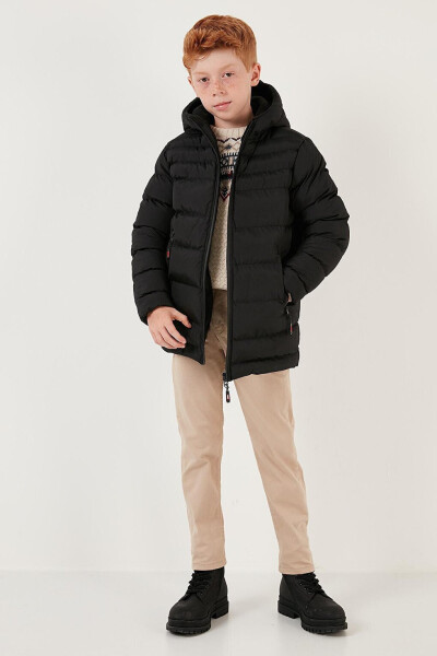 Hooded Puffer Jacket with Zipper Pockets 6492324 - 2