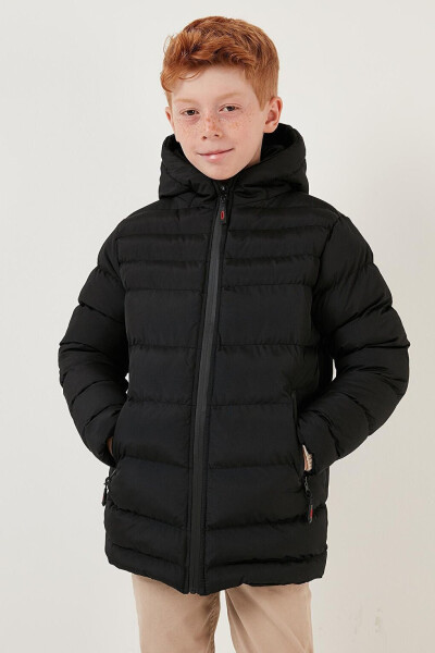 Hooded Puffer Jacket with Zipper Pockets 6492324 - 3