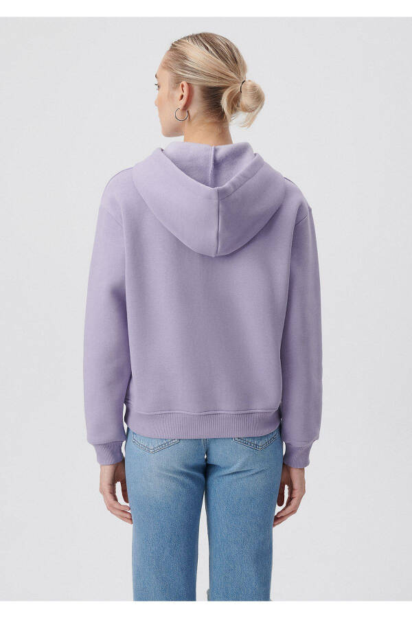 Hooded Purple Basic Sweatshirt 167299-70540 - 3