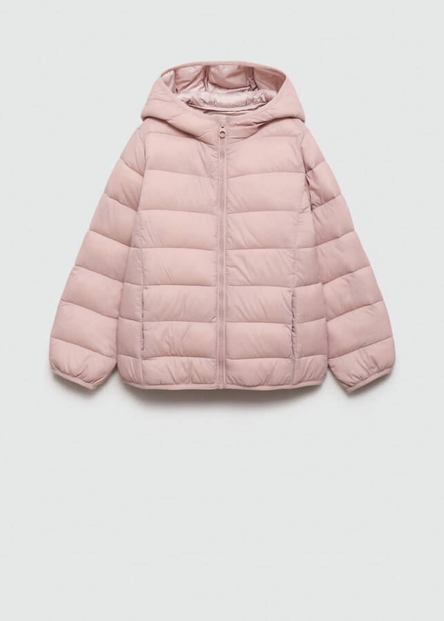 Hooded quilted anorak - Light Pink - 5