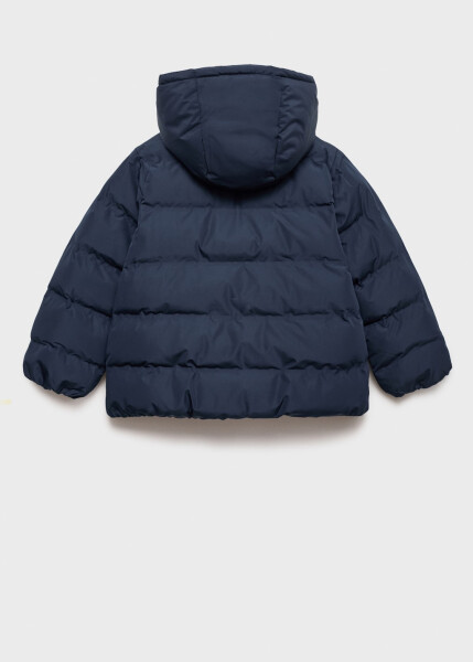 Hooded quilted anorak - Navy - 14