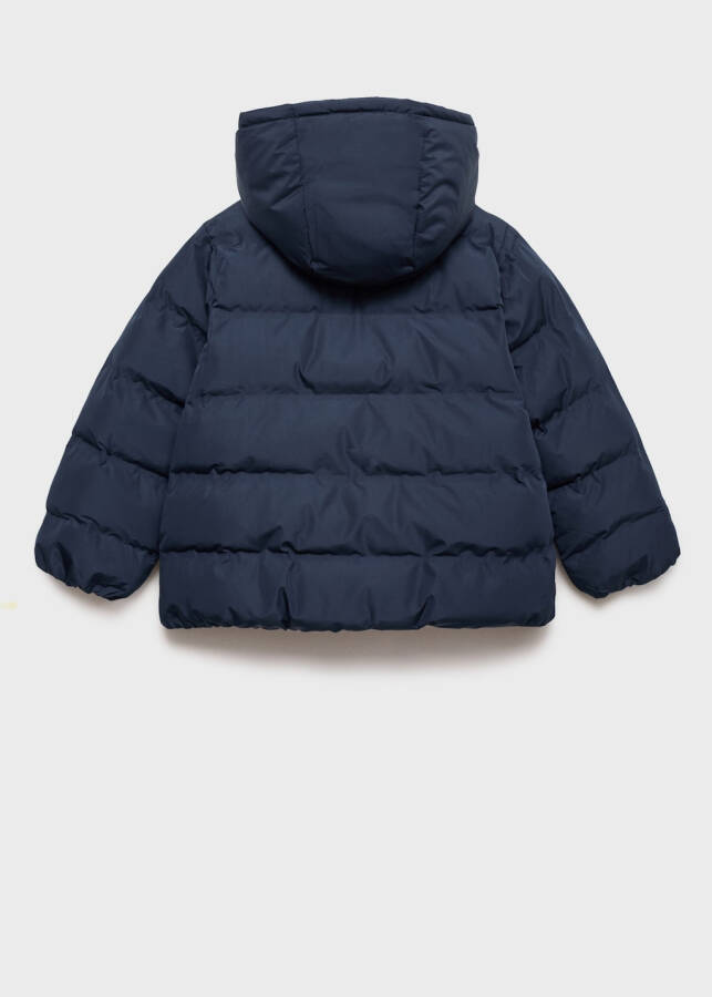 Hooded quilted anorak - Navy - 14