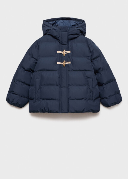 Hooded quilted anorak - Navy - 9