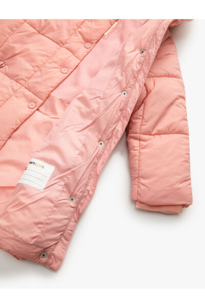 Hooded, quilted, long puffer jacket. - 6