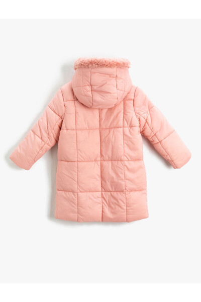 Hooded, quilted, long puffer jacket. - 2