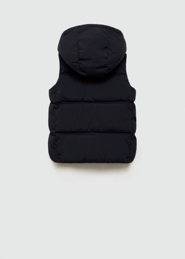 Hooded quilted vest - Navy - 9