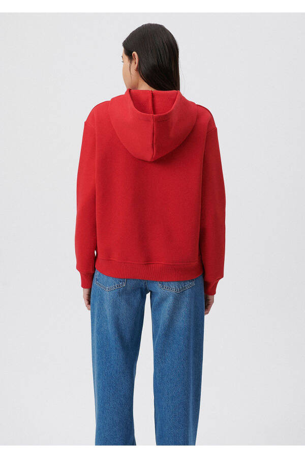 Hooded Red Basic Sweatshirt 167299-82054 - 22