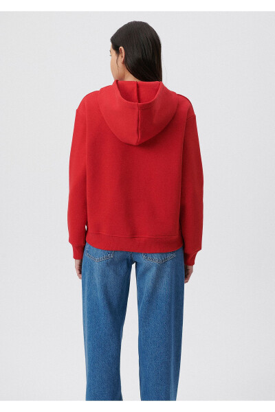 Hooded Red Basic Sweatshirt 167299-82054 - 16