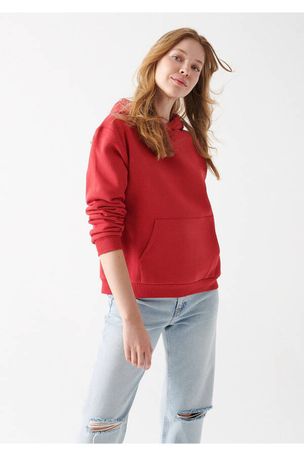 Hooded Red Sweatshirt 8816127-34329 - 1