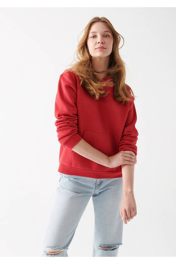 Hooded Red Sweatshirt 8816127-34329 - 2