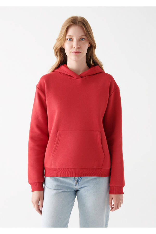 Hooded Red Sweatshirt 8816127-34329 - 3