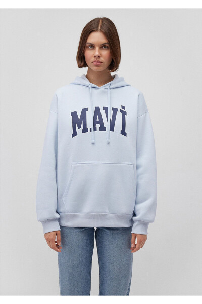 Hooded Sweatshirt with Logo Print 1600361-70717 - 21