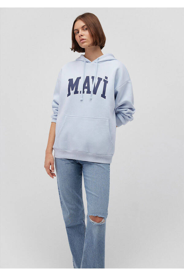 Hooded Sweatshirt with Logo Print 1600361-70717 - 13