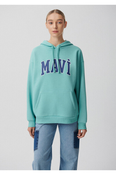 Hooded Sweatshirt with Logo Print 1600361-71463 - 2