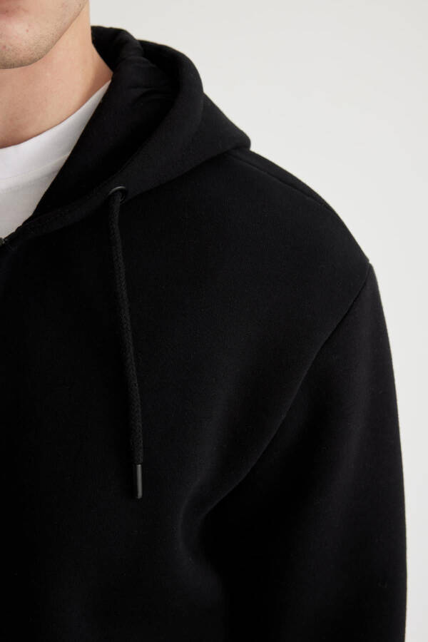 Hooded Zipper Basic Sweatshirt C4806ax23wn - 14