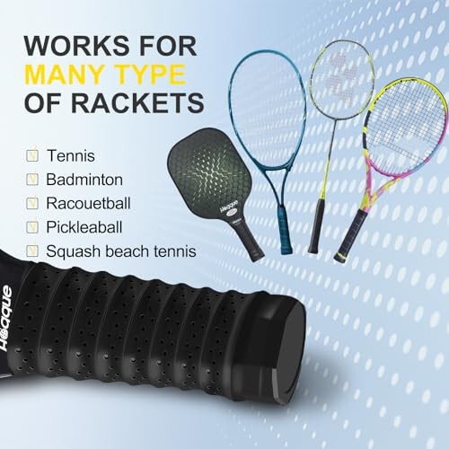 Hoqque Anti Slip Professional Grip Tape for Pickleball Tennis Badminton Racket, Breathable, Quick Dry - 2