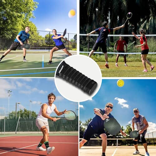 Hoqque Anti Slip Professional Grip Tape for Pickleball Tennis Badminton Racket, Breathable, Quick Dry - 6