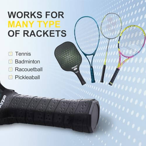 Hoqque Professional Grip Tape for Pickleball Tennis Badminton Racket, Breathable, Quick Dry - 2