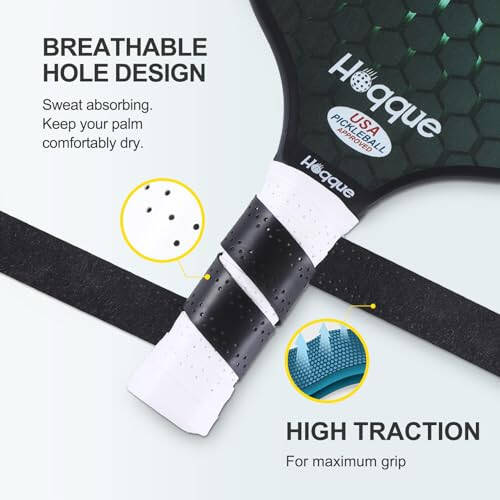 Hoqque Professional Grip Tape for Pickleball Tennis Badminton Racket, Breathable, Quick Dry - 3