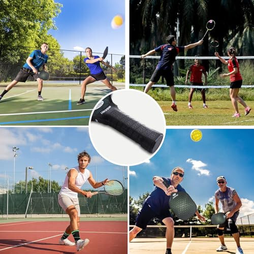 Hoqque Professional Grip Tape, Piklbol, Tennis, Badminton Raketlari Uchun, Nafas Oladigan, Tez Quriydi - 7