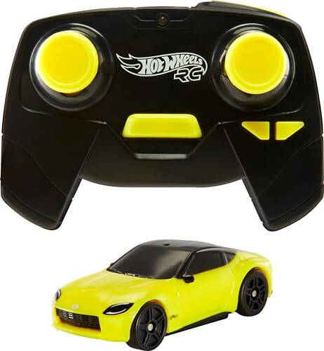 Hot Wheels RC Toy Car, Remote-Control Nissan Z in 1:64 Scale with Controller & USB Cable, Works On & Off Track - 1