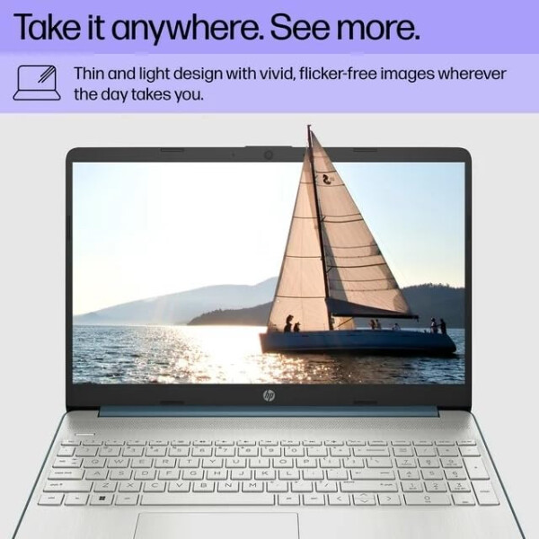 HP 15 Slim noutbuk Okean Moviy Intel i3-1115G4 4.1GHz gacha 8GB RAM 256GB SSD 15.6 dyuym HD LCD veb-kamera Wi-Fi HDMI Windows 11 (15-DY200-Yangilangan) - 6