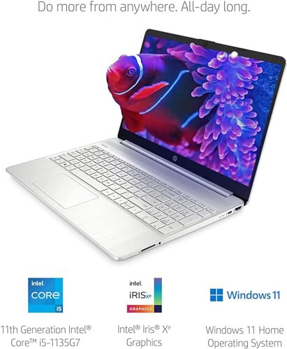 HP 15.6'' 36GB RAM 1TB SSD Laptop, Windows 11 Pro, Intel Core i5-1135G7 4-Core Processor, FHD Micro-Edge Display, Long Battery Life, Front-Facing Camera, Media Card Reader, HDMI, USB-C, Wi-Fi, Silver - 3