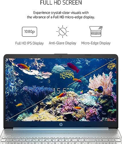 HP 15.6'' 36GB RAM 1TB SSD Laptop, Windows 11 Pro, Intel Core i5-1135G7 4-Core Processor, FHD Micro-Edge Display, Long Battery Life, Front-Facing Camera, Media Card Reader, HDMI, USB-C, Wi-Fi, Silver - 6