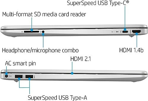 HP 15.6” Dokunmatik Ekran Amiral Gemisi HD İş Dizüstü Bilgisayarı, Intel i3-1115G4 4.1GHz'e Kadar (i5-1035G4'ü Geçti), 16GB RAM, 1TB NVMe SSD, Hızlı Şarj, Numpad, Bluetooth, Wi-Fi, HDMI, Win 11, GM Aksesuarları ile - 5