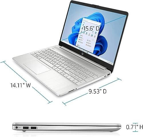 HP 15.6” Сенсорный флагманский HD-ноутбук для бизнеса, Intel i3-1115G4 до 4,1 ГГц (превосходит i5-1035G4), 16 ГБ ОЗУ, 1 ТБ NVMe SSD, быстрая зарядка, цифровая клавиатура, Bluetooth, Wi-Fi, HDMI, Win 11, с аксессуарами GM - 6