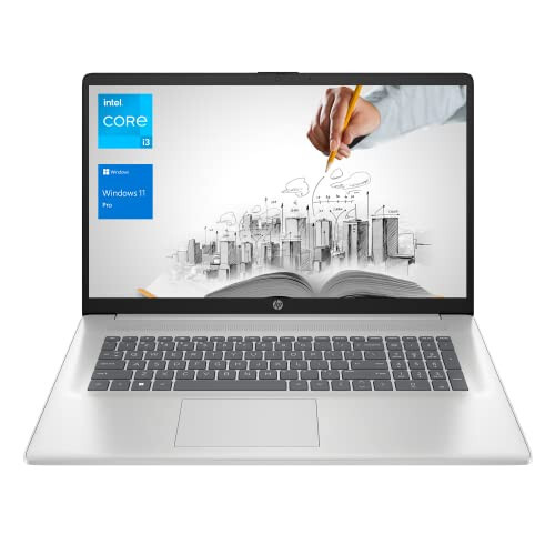 HP 17 Business noutbuki, 17.3” HD+ displey, 11-avlod Intel Core i3-1125G4 protsessori, 32GB RAM, 1TB SSD, Wi-Fi, HDMI, veb-kamera, Windows 11 Pro, Kumush - 1