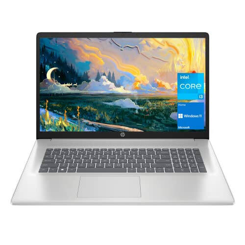 HP 17 Dizüstü Bilgisayar, 17.3” HD+ Ekran, 11. Nesil Intel Core i3-1125G4 İşlemci, 8GB RAM, 256GB SSD, Wi-Fi, HDMI, Web Kamerası, Windows 11 Home, Gümüş - 1