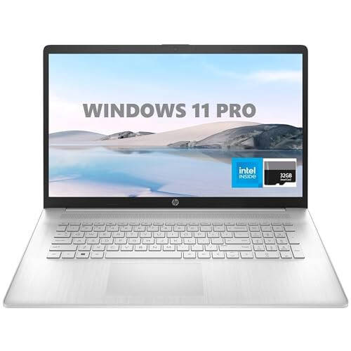 HP 17 Dizüstü Bilgisayar, 17.3” HD+, Intel Quad Core i3-1125G4 İşlemci, 32GB RAM, 1TB SSD, Windows 11 Pro, Parlama Önleyici Ekran, Uzun Pil Ömrü, Wi-Fi, Bluetooth, Web Kamerası, HDMI, Alpacatec Aksesuarları, Gümüş - 1